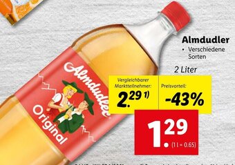 Lidl Almdudler 2 Liter Angebot