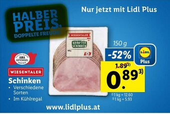 Lidl Schinken 150g Angebot