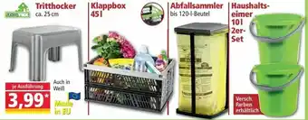 Norma Tritthocker, Klappbox 45I,Abfallsammler,Haushalts-eimer 10l 2er-Set Angebot