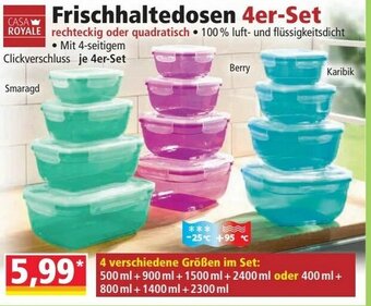 Norma Frischhaltedosen 4er-Set Angebot