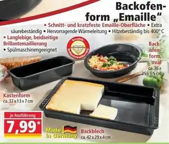 Norma Backofen-Form Emaille Angebot