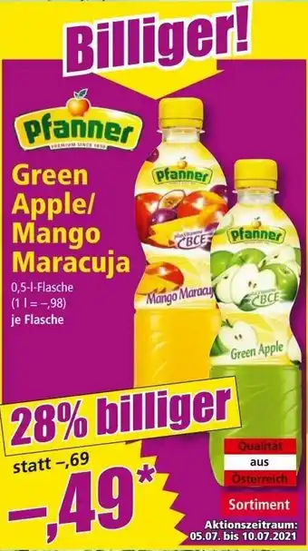 Norma Green Apple/Mango Maracuja Angebot