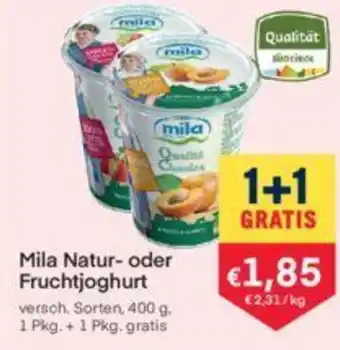 MPreis Mila Natur-oder Fruchtjoghurt 400 g Angebot