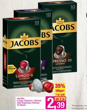 Sutterlüty Jacobs Lungo Classico, Intenso oder Espresso Intenso 10 Stk. Angebot