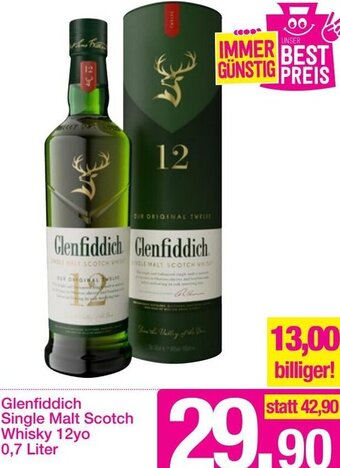 Sutterlüty Glenfiddich Single Malt Scotch Whisky 12yo 0,7 Liter Angebot