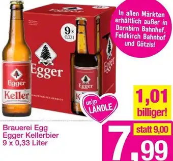 Sutterlüty Brauerei Egg Egger Kellerbier9 x 0,33 Liter Angebot