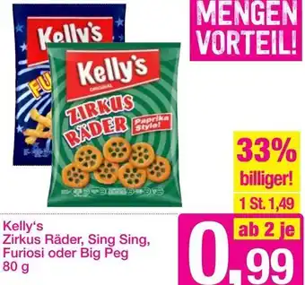 Sutterlüty Kelly's Zirkus Räder, Sing Sing, Furiosi oder Bog Peg 80 g Angebot