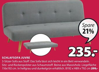 JYSK Schlafsofa Juvre B192 x H89 x T92 cm Angebot