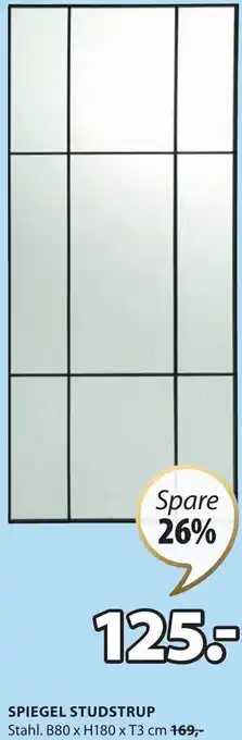 JYSK Spiegel Studstrup B80 x H180 x T3 cm Angebot