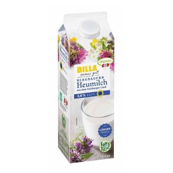 Billa Bergbauern heumilch Angebot