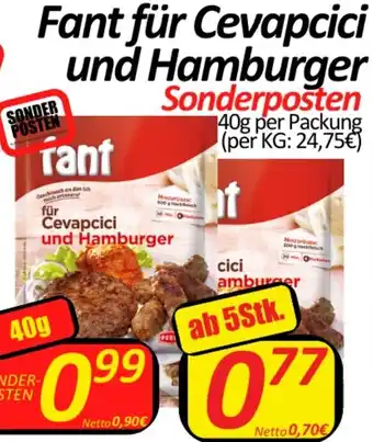 Wurstico Frant Für Cevapcici und Hamburger 40 g Angebot