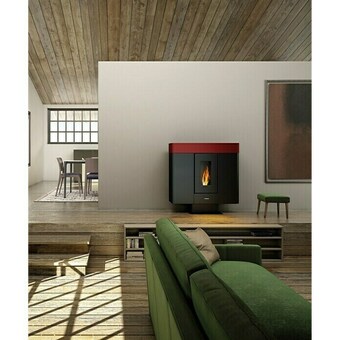 Bauhaus Freepoint pelletofen moon airtight (3 kw - 10 kw, raumheizvermögen: 240 m³, schwarz/bordeaux) Angebot