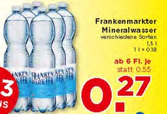 Unimarkt Frankenmarkter Mineralwasser 1,5L Angebot