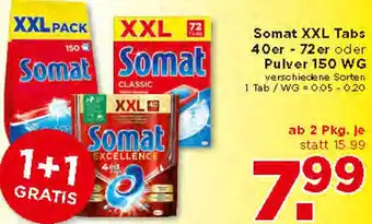 Unimarkt Somat XXL Tabs 40er-72er oder Pulver 150 WG Angebot