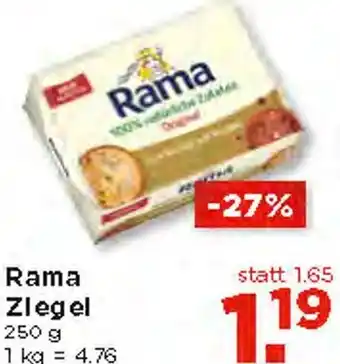 Unimarkt Rama Ziegel 250 g Angebot