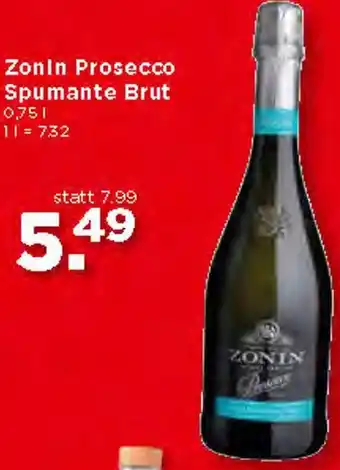 Unimarkt Zonin Prosecco Spumante Brut 0,75 L Angebot