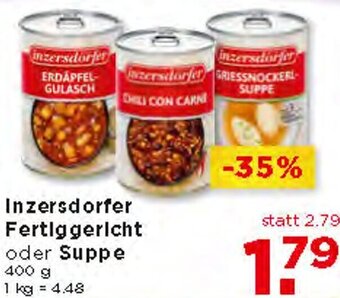 Unimarkt Inzersdorfer Fertiggericht oder Suppe 400 g Angebot