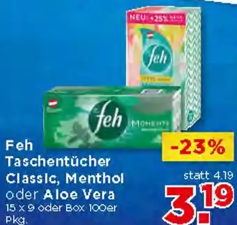 Unimarkt Feh Taschentücher Classic, Menthol Oder Aloe Vera Angebot