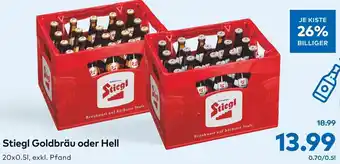 T&G Stiegl Goldbräu oder Hell 20x0.5l Angebot