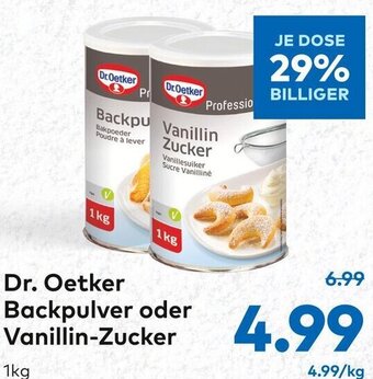 T&G Dr. Oetker Backpulver oder Vanillin-zucker 1kg Angebot