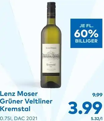 T&G Lenz Moser Grüner Veltliner Kremstal 0.75l Angebot