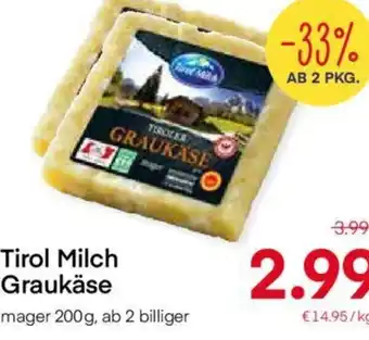 MPreis Tirol Milch Graukäse 200 g Angebot