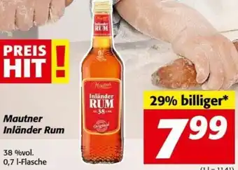 Nah&Frisch Mautner Inländer Rum0,7l Angebot