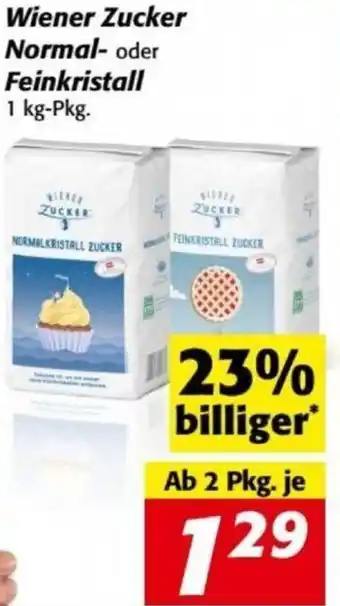 Nah&Frisch Wiener Zucker Normal-Oder Feinkristall 1kg Angebot