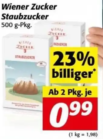 Nah&Frisch Wiener Zucker Staubzucker 500 g Angebot