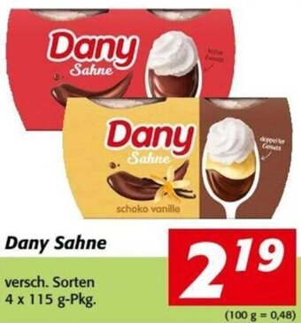 Nah&Frisch Dany Sahne 4 x 115 g Angebot