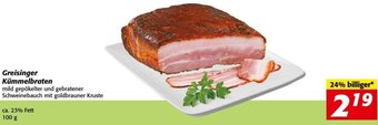 Nah&Frisch Greisinger Kümmelbraten 100 g Angebot