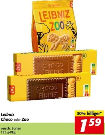 Nah&Frisch Leibniz Choco oder Zoo 125 g Angebot