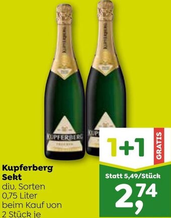 ADEG Kupferberg Sekt 0,75 Liter Angebot