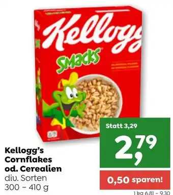 ADEG Kellogg's Cornflakes od. Cerealien 300-410 g Angebot