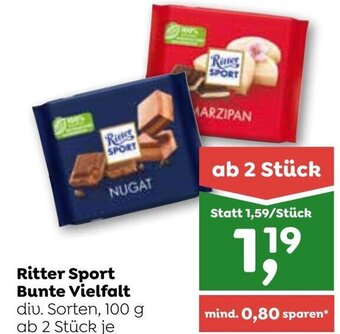 ADEG Ritter Sport Bunte Vielfalt 100 g Angebot