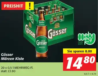 Nah&Frisch Gösser Märzen Kiste 20 x 0,5 L Angebot