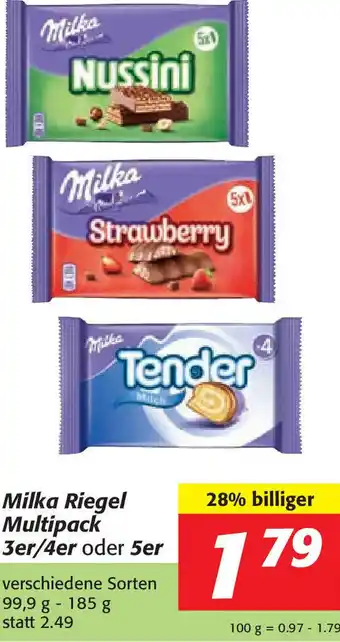 Nah&Frisch Milka Riegel Multipack 3er/4er oder 5er Angebot