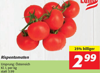 Nah&Frisch Rispentomaten per kg Angebot