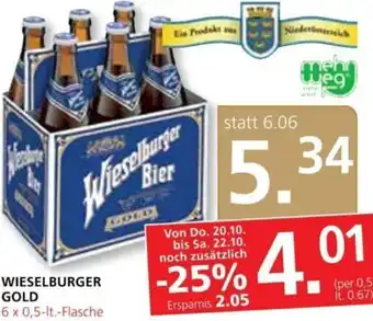 Spar Wieselburger Gold 6 x 0,5 lt Angebot