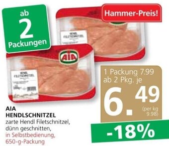 Spar AIA Hendlschnitzel 650 g Angebot