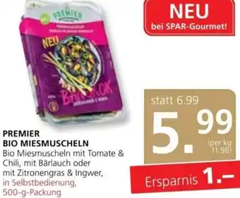 Spar Premier Bio Miesmuscheln 500 g Angebot