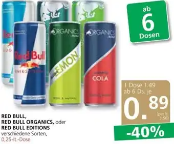 Spar Red Bull, Red Bull Organics, oder Red Bull Editions 0,25 lt Angebot