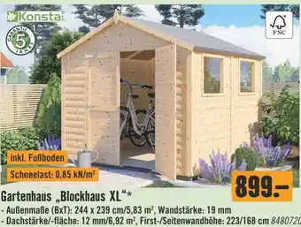 Hornbach Gartenhaus Blockhaus XL Angebot