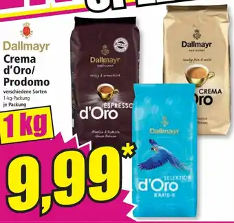 Norma Dallmayr Crema D'Oro/ Prodomo 1kg Angebot