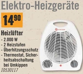 Hornbach Heizlüfter 2.000 W Angebot