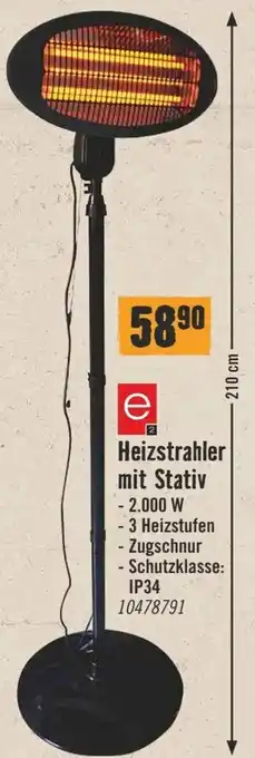 Hornbach Heizstrahler mit Stativ 2.000 W Angebot