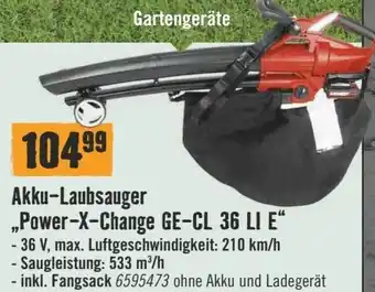 Hornbach Einhell Akku-Laubsauger Power-X-Change GE-CL 36 LI E" Angebot