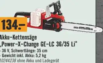 Hornbach Einhell Akku- Kettensäge Power-X-Change GE-LC 36/35 Li" Angebot