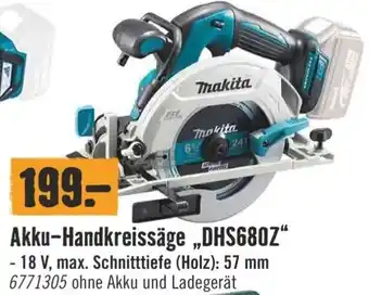 Hornbach Makita Akku-Handkreissäge DHS680Z Angebot