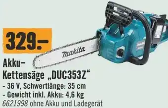 Hornbach Makita Akku-Kettensäge DUC353Z Angebot